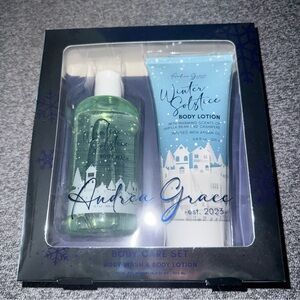 Andrea Grace Winter Solstice body wash and body lotion two-piece gift set
